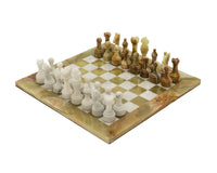 The Alghero Onyx and Marble Chess Set