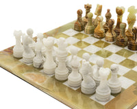 The Alghero Onyx and Marble Chess Set