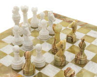 The Alghero Onyx and Marble Chess Set