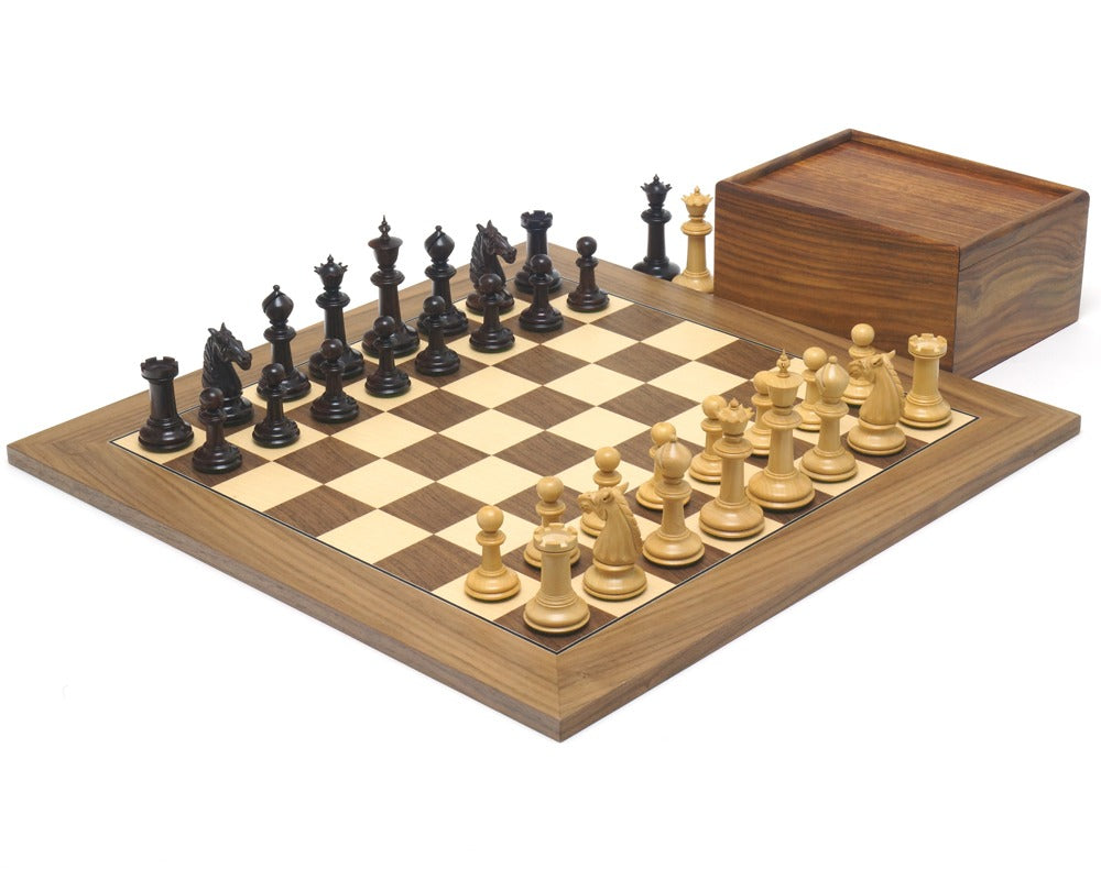 The Bath Rosewood and Walnut Chess Set