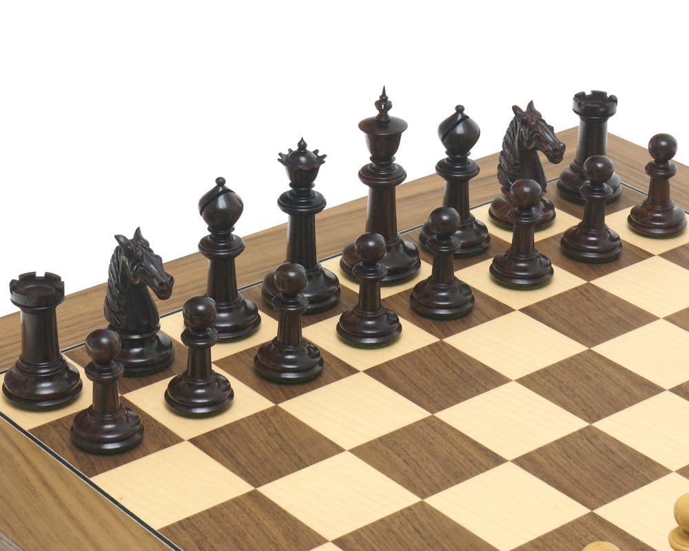 The Bath Rosewood and Walnut Chess Set