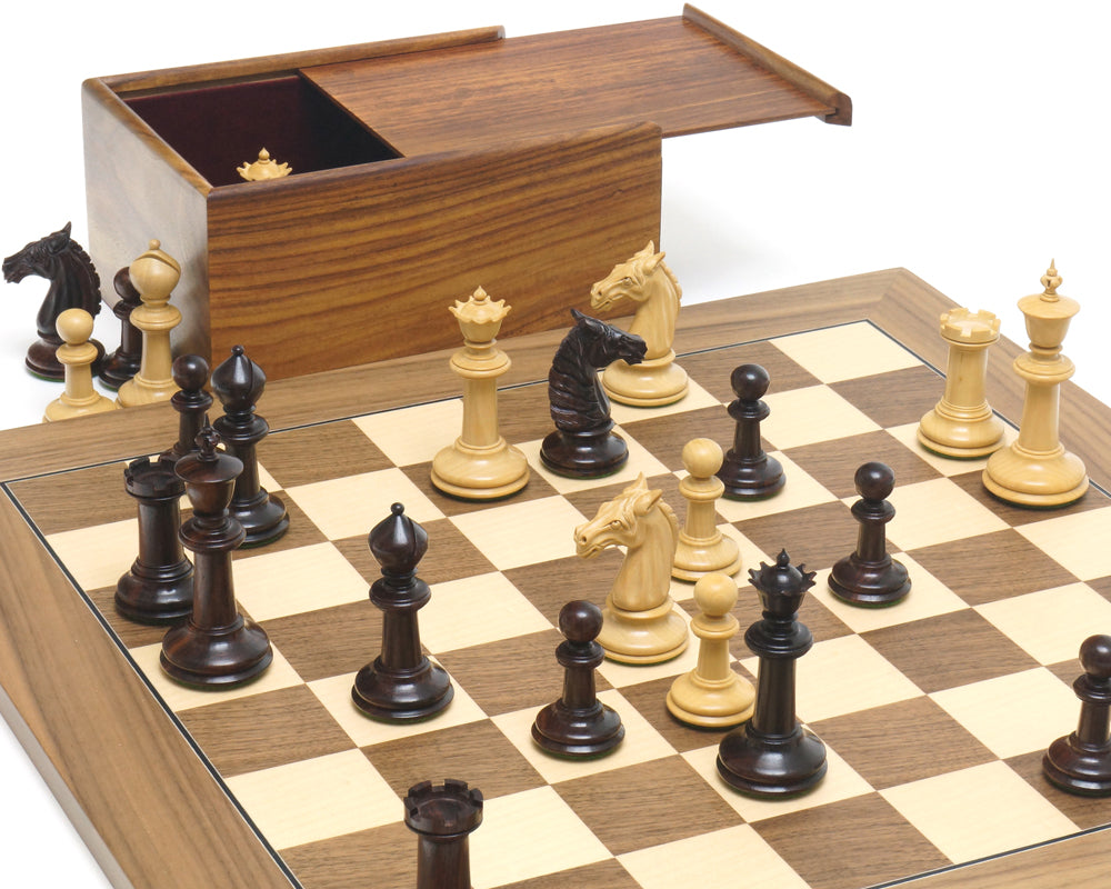 The Bath Rosewood and Walnut Chess Set