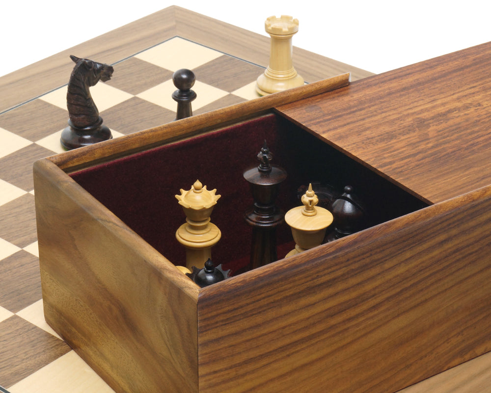 The Bath Rosewood and Walnut Chess Set