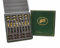 Italfama Ancient Egypt Hand-Painted Chess Set with Box, featuring gold and black themed pieces.