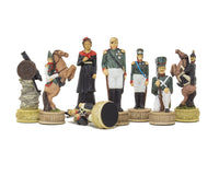 The Napoleon Vs Russians Hand-Painted Themed Chess Pieces by Italfama