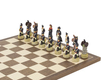 The Napoleon Vs Russians Hand-Painted Themed Chess Pieces by Italfama