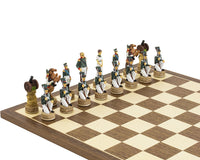 The Napoleon Vs Russians Hand-Painted Themed Chess Pieces by Italfama
