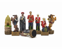 The British Vs Zulus Hand-Painted Themed Chess Pieces by Italfama