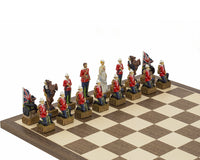 The British Vs Zulus Hand-Painted Themed Chess Pieces by Italfama