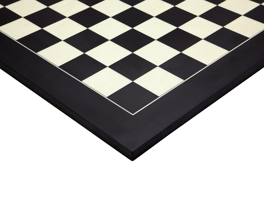 21.7 Inch Matt Black and Maple Deluxe Chess Board with 2.17 Inch Playing Squares handcrafted in Spain by Rechapados Ferrer S.A.