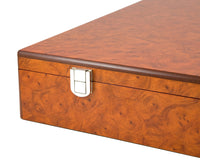 Root Wood Burl Luxury Compartment Chess Piece Case 43cm