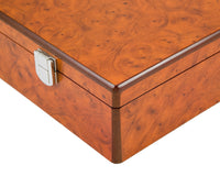 Root Wood Burl Luxury Compartment Chess Piece Case 43cm