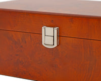 Root Wood Burl Chess Piece Case with Hinged Lid - Small