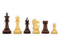 Madrid Series Rosewood Luxury Chess Pieces - 10cm