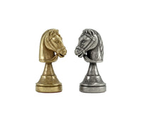 Finnesburg Series Brass & Nickel Chess Pieces - 7.6cm