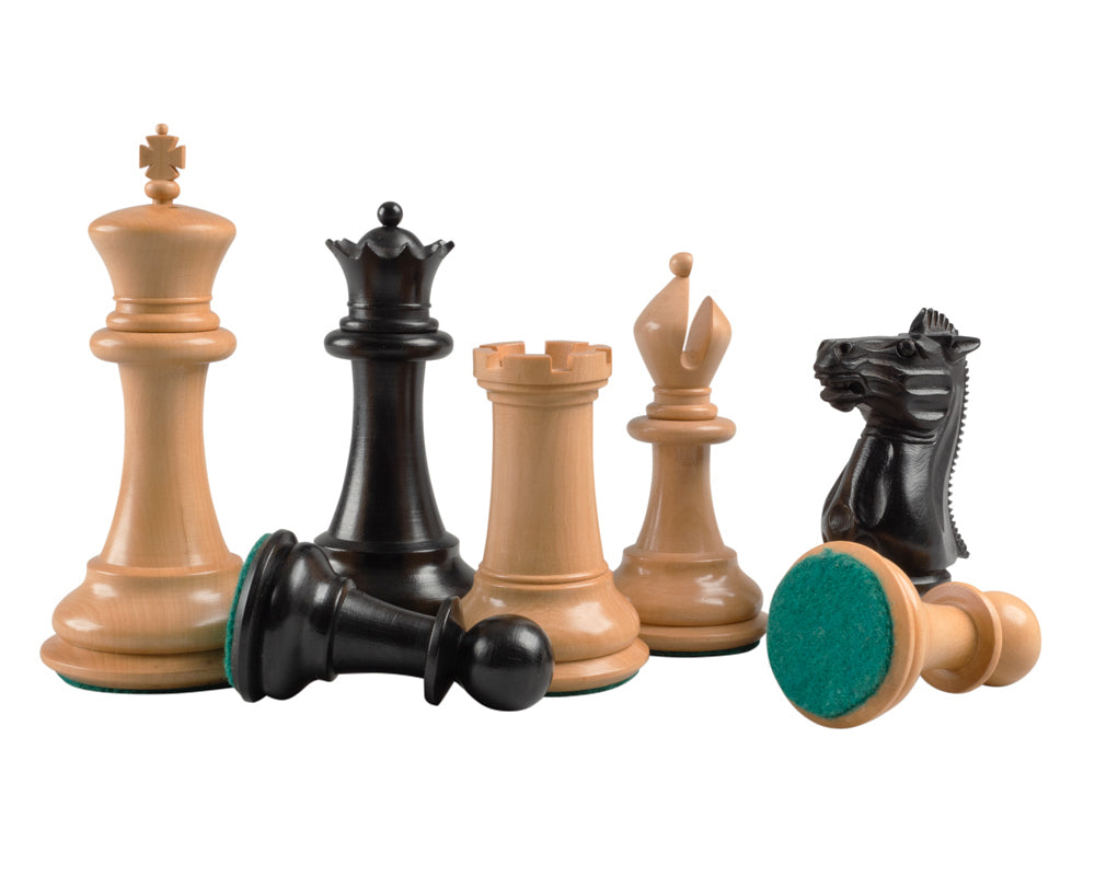 Reproduction Staunton Ebony Chessmen 1849 Model 10cm