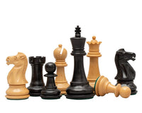 1972 Reproduction Staunton Ebony Chess Pieces - 8.9cm