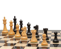 1972 Reproduction Staunton Ebony Chess Pieces - 8.9cm