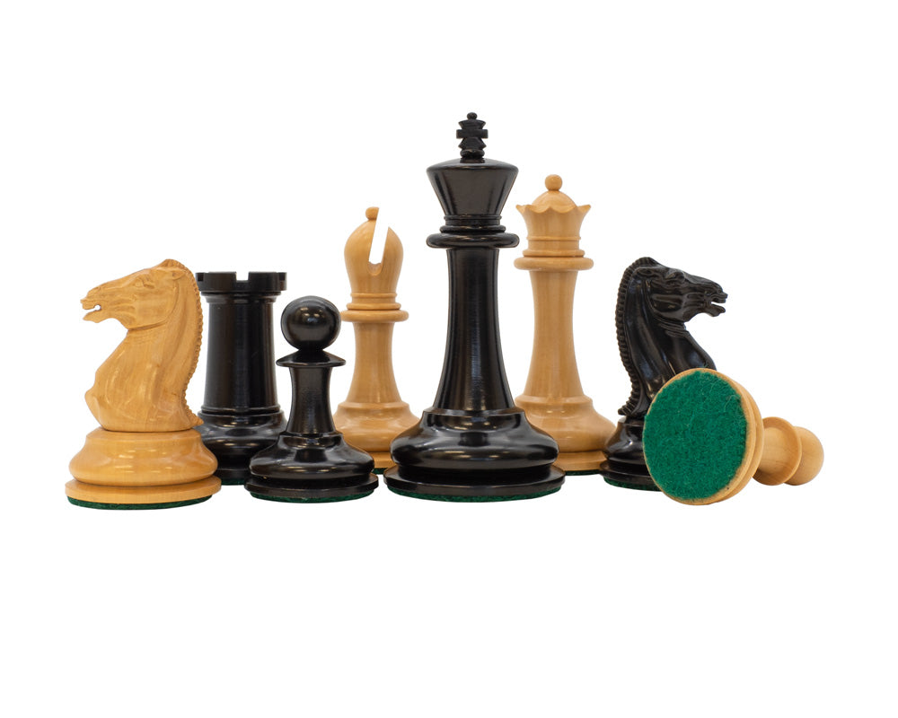 Harrwitz 9cm Ebonised Chess Men