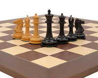 Harrwitz Series Ebonised Chess Pieces - 8.9cm