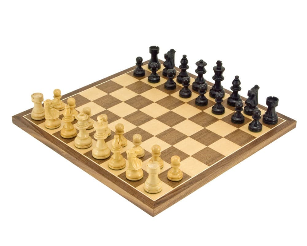 French Knight Ebonised Classic Chess Set