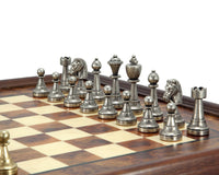 Finnesburg Brass and Briarwood Traditional Chess Set