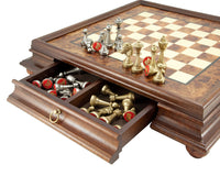 Finnesburg Brass and Briarwood Traditional Chess Set