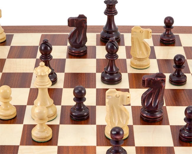 Antiqued British Mahogany Chess Set (Hover Image)