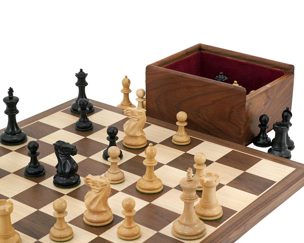 Competition Compact Walnut Chess Set (Hover Image)