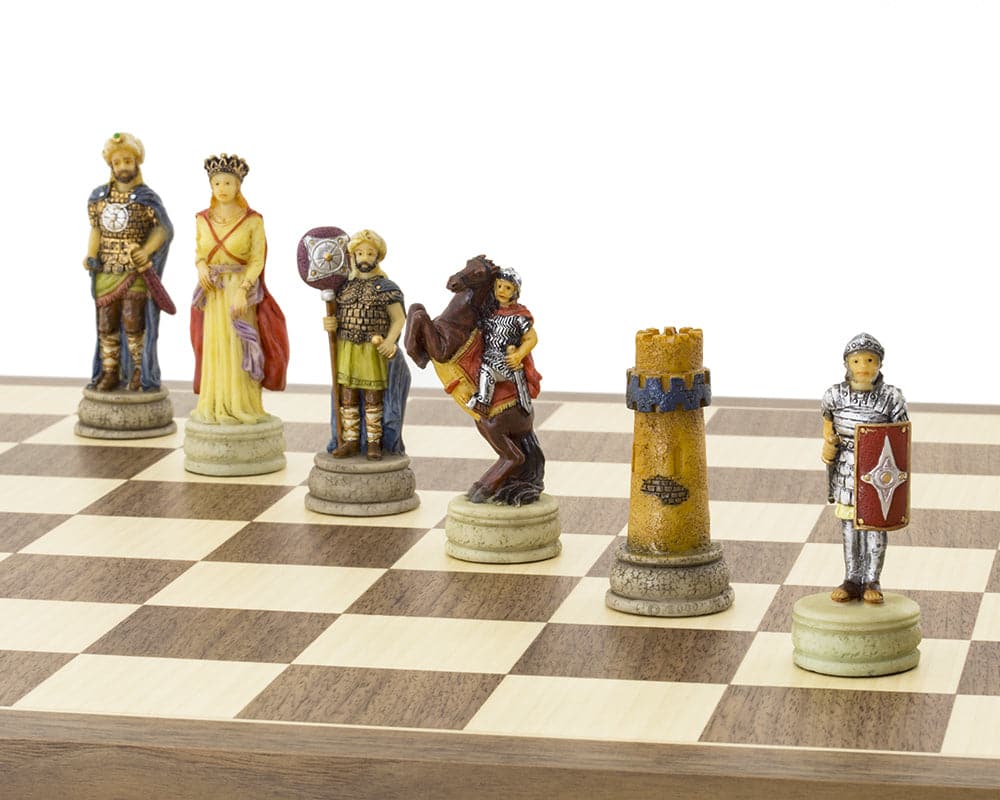 The Romans Vs Arabs Hand Painted Chess Set (Hover Image)