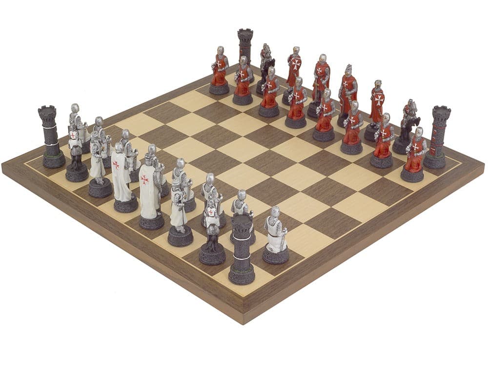 The Crusader Hand Painted Chess Set