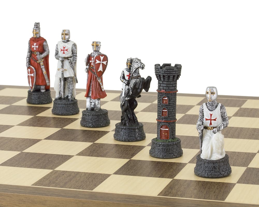 The Crusader Hand Painted Chess Set (Hover Image)