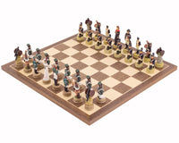 The Napoleon Vs Russians Hand-Painted Themed Chess Set by Italfama