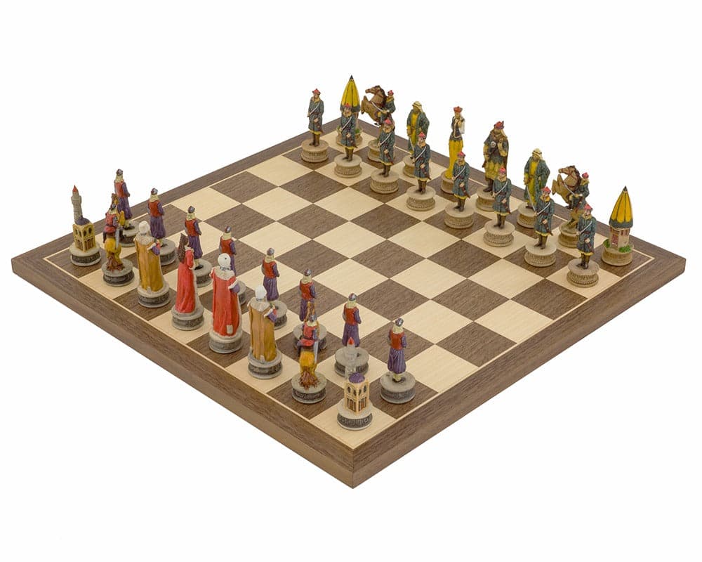 The Hungarians vs Turkish Hand Painted Chess Set