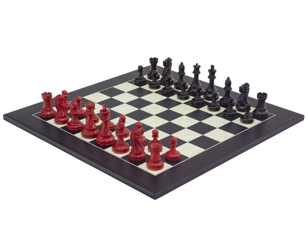 The Red and Black Broadbase Chess Set