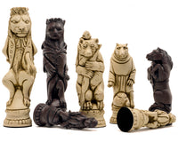 The Berkeley Chess Reynard the Fox Russet and Palisander Grand Chess Set