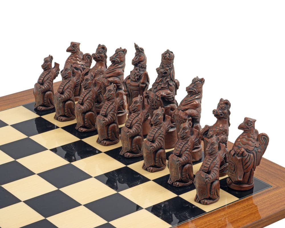 مجموعة شطرنج Berkeley Chess Royal Beasts Metal وPalisander Grand (Hover Image)