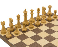 The Pioneer Golden Rosewood and Walnut Folding Chess Set
