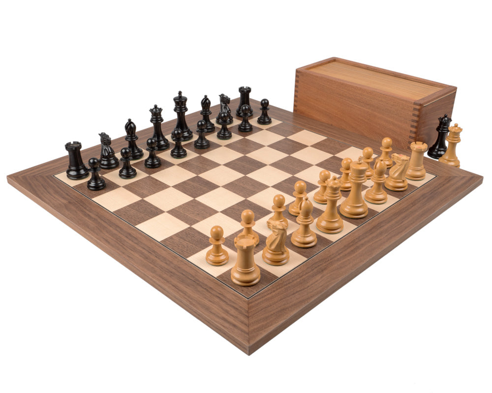 The 1890 Reproduction Staunton Ebony and Walnut Luxury Chess Set