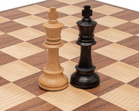 The Conquest Walnut and Black Folding Chess Set