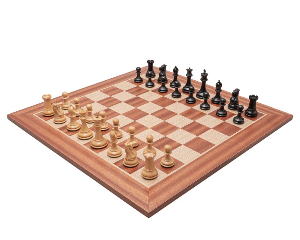 The Sovereign Black and Mahogany Staunton Chess Set