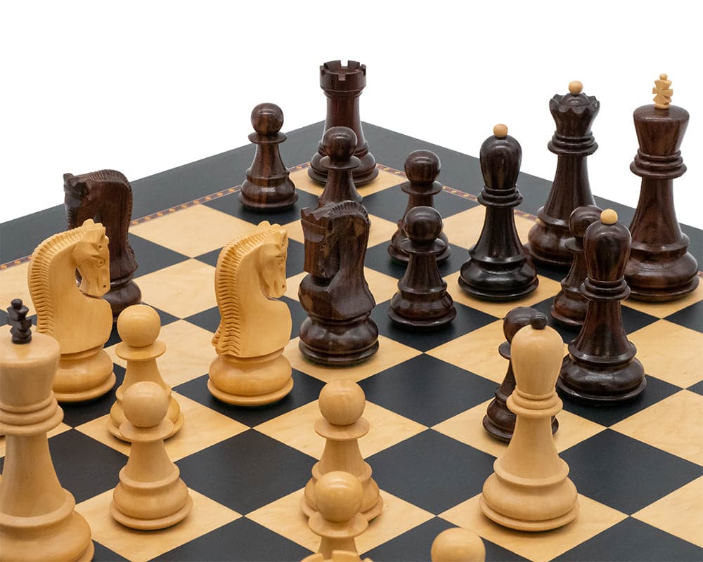 The Queens Gambit Chess Set with Spanish made Rechapados Ferrer board.