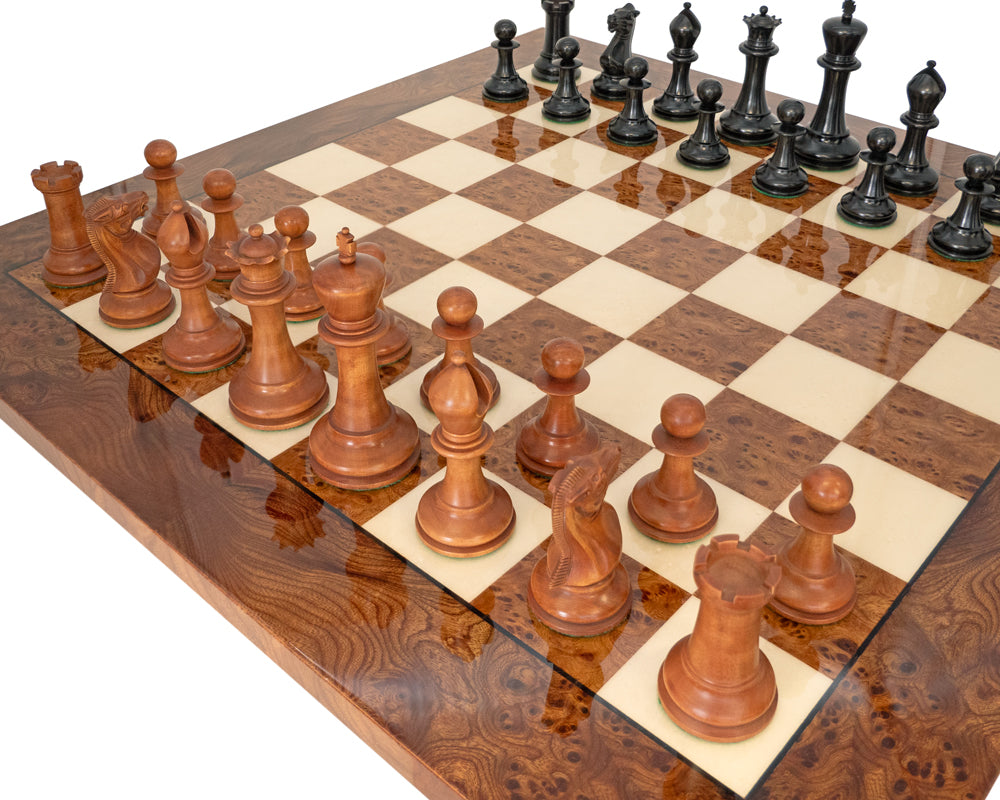 The 1849 Reproduction Ebony and Briarwood Luxury Chess Set