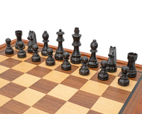 The Down Head Black and Mahogany Chess Set with Cabinet