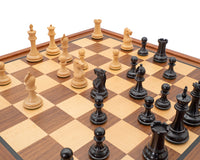 The Sovereign Ebony and Mahogany Luxury Chess Set with Cabinet