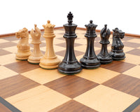 The Sovereign Ebony and Mahogany Luxury Chess Set with Cabinet