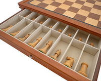The Sovereign Ebony and Mahogany Luxury Chess Set with Cabinet