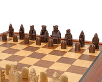 The Regency Chess Isle of Lewis and Mahogany Framed Cabinet Luxury Chess Set