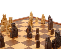 The Regency Chess Isle of Lewis and Mahogany Framed Cabinet Luxury Chess Set