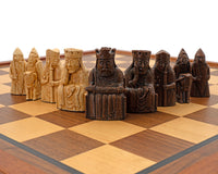 The Regency Chess Isle of Lewis and Mahogany Framed Cabinet Luxury Chess Set